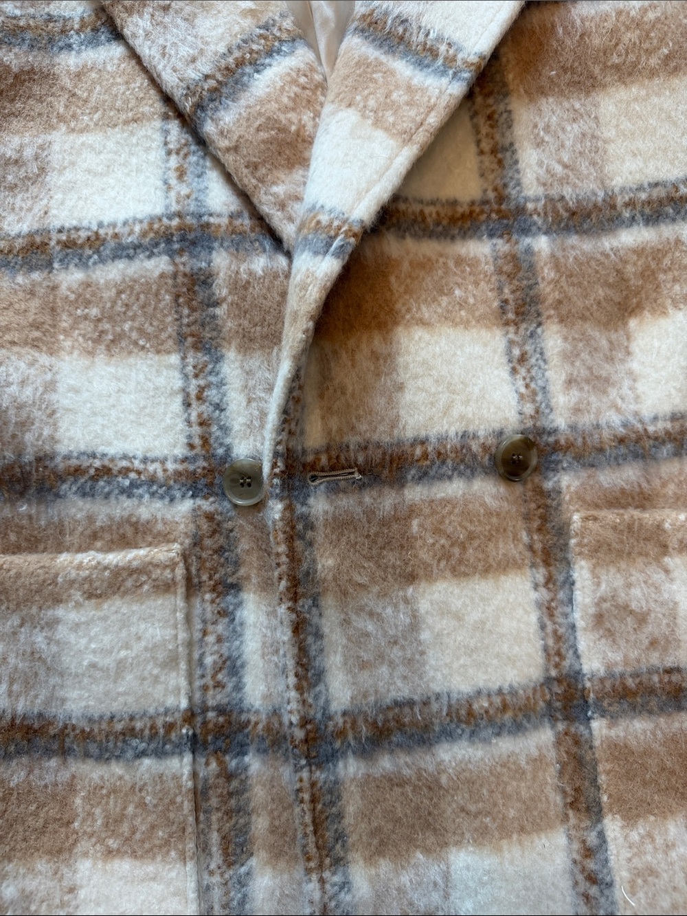LOFT Plaid Longline Peacoat - Picture 2 of 5